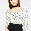 Momokrom Flower Puff Crop Top
