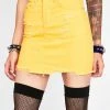 Momokrom Yellow Distressed Denim Mini Skirt Bottoms 2 Momokrom Yellow Distressed Denim Mini Skirt Bottoms