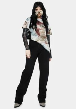 Momokrom True Black Baggy Jeans Bottoms