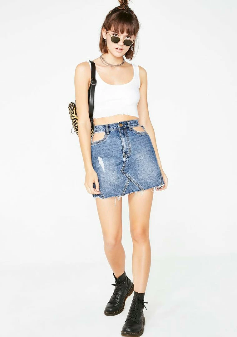 Momokrom Cut Out Pocket Denim Skirt 7 Momokrom Cut Out Pocket Denim Skirt