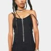 Momokrom Black Zip Up Romper