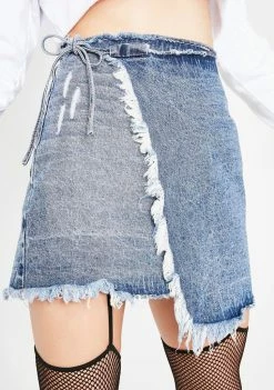 Momokrom Denim Wrap Skirt