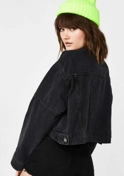 Momokrom Black Raw Hem Denim Jacket 9 Momokrom Black Raw Hem Denim Jacket