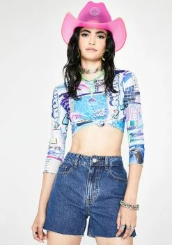 Momokrom Bottoms Dark Wash Denim Shorts