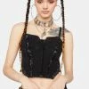Momokrom Angled Washed Denim Corset Top