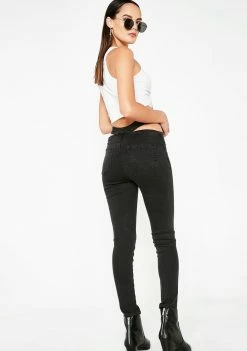 Momokrom Bottoms Paneled Waist Skinny Jeans