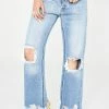 Momokrom Bottoms Frayed Hem Knee Ripped Denim Jeans 2 Momokrom Bottoms Frayed Hem Knee Ripped Denim Jeans