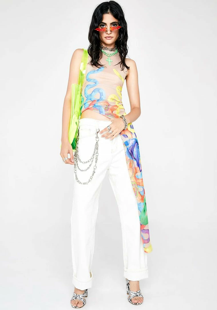 Momokrom Bottoms Ecru Straight Leg Denim Jeans 5 Momokrom Bottoms Ecru Straight Leg Denim Jeans