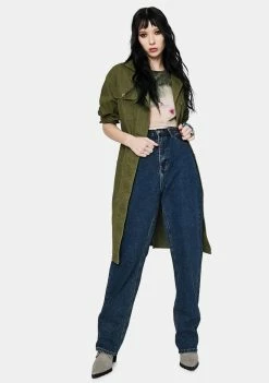 Momokrom Dark Wash Wide Leg Jeans