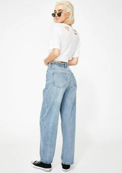 Momokrom High-Waist Mom Jeans Bottoms