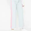 Momokrom Bottoms Pink Tape Light Wash Culotte Jeans