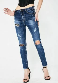 Momokrom Fishnet Jeans Bottoms