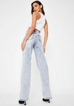 Momokrom Bottoms Distressed Split Hem Straight Leg Jeans 9 Momokrom Bottoms Distressed Split Hem Straight Leg Jeans