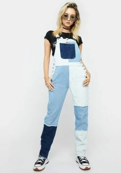 Momokrom Distressed Patchwork Denim Overalls 8 Momokrom Distressed Patchwork Denim Overalls