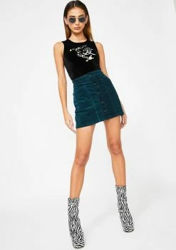 Momokrom Corduroy Button Down Mini Skirt Bottoms 8 Momokrom Corduroy Button Down Mini Skirt Bottoms