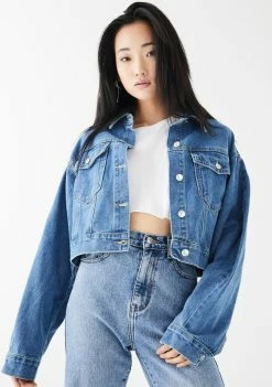 Momokrom Blue Balloon Sleeve Denim Jacket