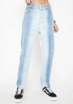 Momokrom Half & Half Denim Jeans Skinny Pants