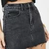 Momokrom Washed Raw Hem Denim Skirt 2 Momokrom Washed Raw Hem Denim Skirt