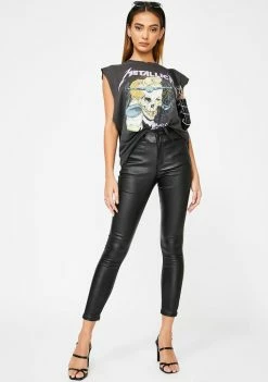 Momokrom Bottoms Coated 5-Pocket Skinny Pants