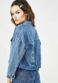 Momokrom Outerwear Raw Hem Denim Jacket