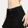 Momokrom Black Denim Pleated Mini Skirt 1 Momokrom Black Denim Pleated Mini Skirt