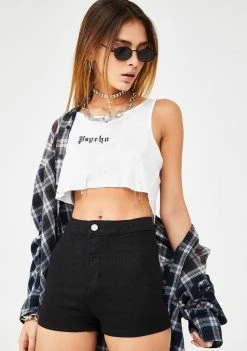 Momokrom True Black Mini Shorts