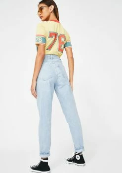 Momokrom Bleach Wash Mom Jeans Bottoms 9 Momokrom Bleach Wash Mom Jeans Bottoms