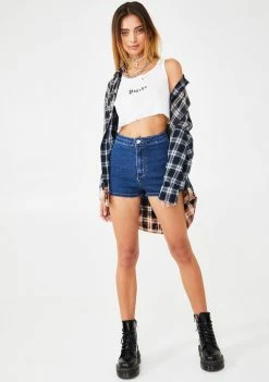 Momokrom Mid Wash Mini Shorts Bottoms