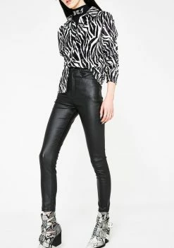 Momokrom Vegan Leather Skinny Pants Bottoms