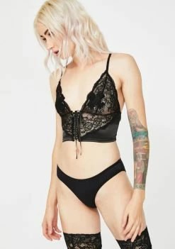 Momokrom Lace Up Cami Bra Top