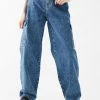 Momokrom Baggy Pocket Mom Jeans Bottoms