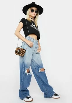 Momokrom Dip Dye Baggy Wide Leg Jeans