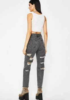 Momokrom Distressed Back Boyfriend Jeans