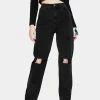 Momokrom Black Distressed Long Jeans 1 Momokrom Black Distressed Long Jeans