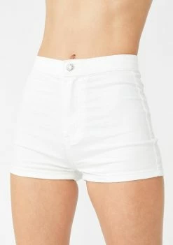 Momokrom Bottoms White Mini Shorts