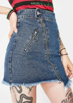 Momokrom Bottoms Ring Zip Skirt