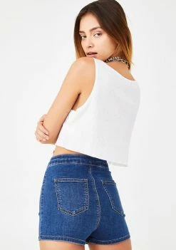 Momokrom Mid Wash Mini Shorts Bottoms