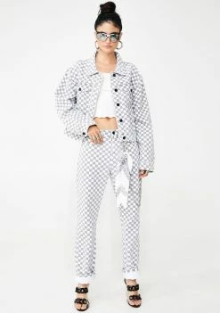 Momokrom Bottoms Checkered Skinny Jeans