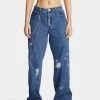Momokrom Mid Rise Distressed Boyfriend Jeans