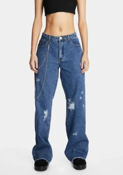 Momokrom Mid Rise Distressed Boyfriend Jeans