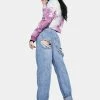 Momokrom Light Wash Extreme Butt Rip Mom Jeans Bottoms