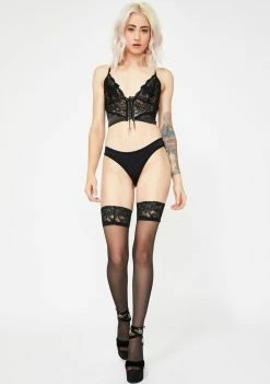 Momokrom Lace Up Cami Bra Top