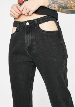 Momokrom Cut Out Pocket Jeans Bottoms
