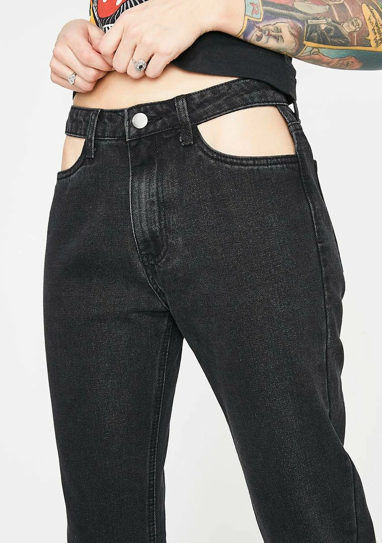 Momokrom Cut Out Pocket Jeans Bottoms 4 Momokrom Cut Out Pocket Jeans Bottoms