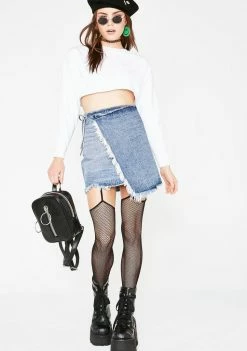 Momokrom Denim Wrap Skirt