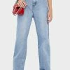Momokrom Mid Blue Loose Fit Straight Leg Jeans