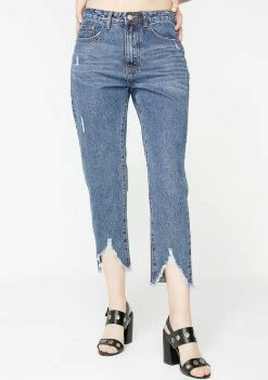 Momokrom Ripped Hem Jeans