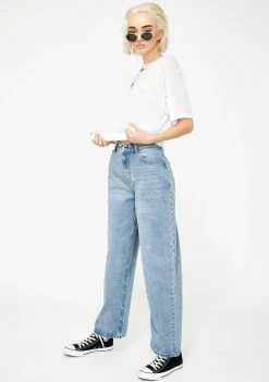 Momokrom High-Waist Mom Jeans Bottoms