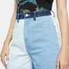 Momokrom High Rise Two Tone Denim Shorts