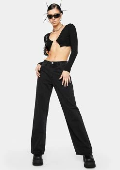 Momokrom Boyfriend Jeans Low Rise Baggy Jeans